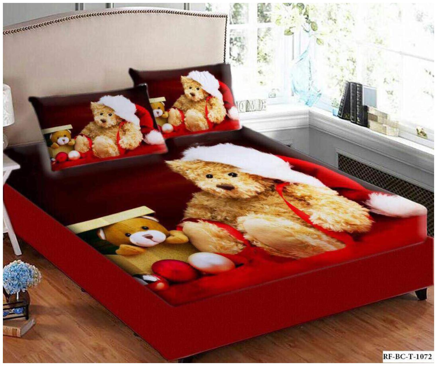

DINGGA DECOR Velvet Printed King Size Bedsheet 350 TC ( 1 Bedsheet With 2 Pillow Covers Multi )
