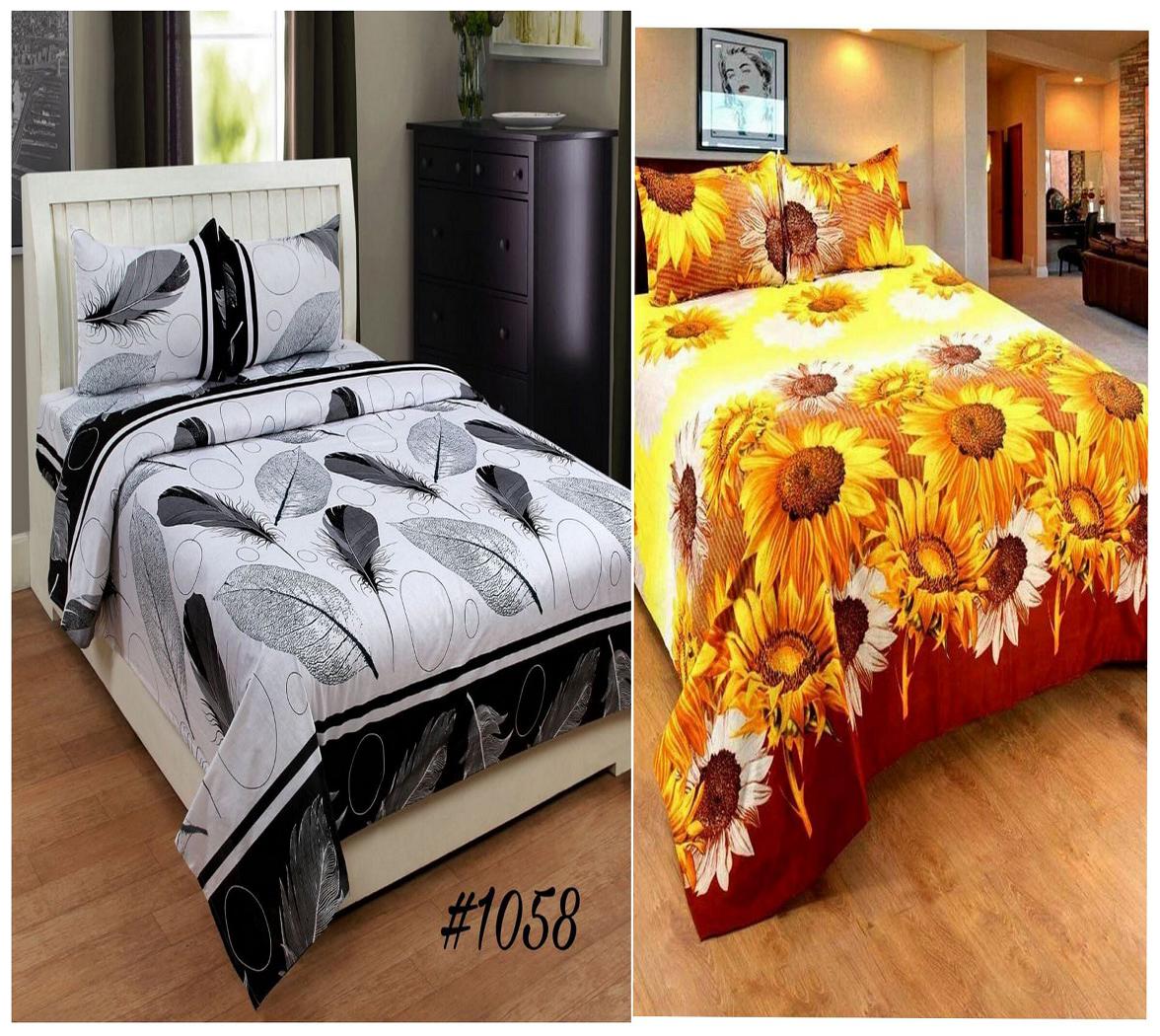 

DINGGA DECOR Cotton Printed Double Size Bedsheet 180 TC ( 2 Bedsheet With 4 Pillow Covers Multi )