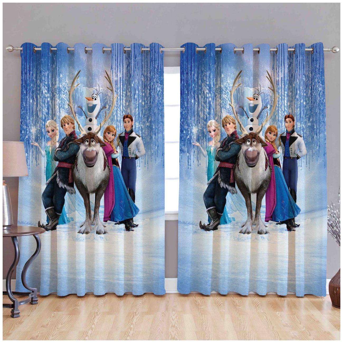

DINGGA DECOR Polyester Long Door Blackout Multi Regular Curtain ( Eyelet Closure Printed )