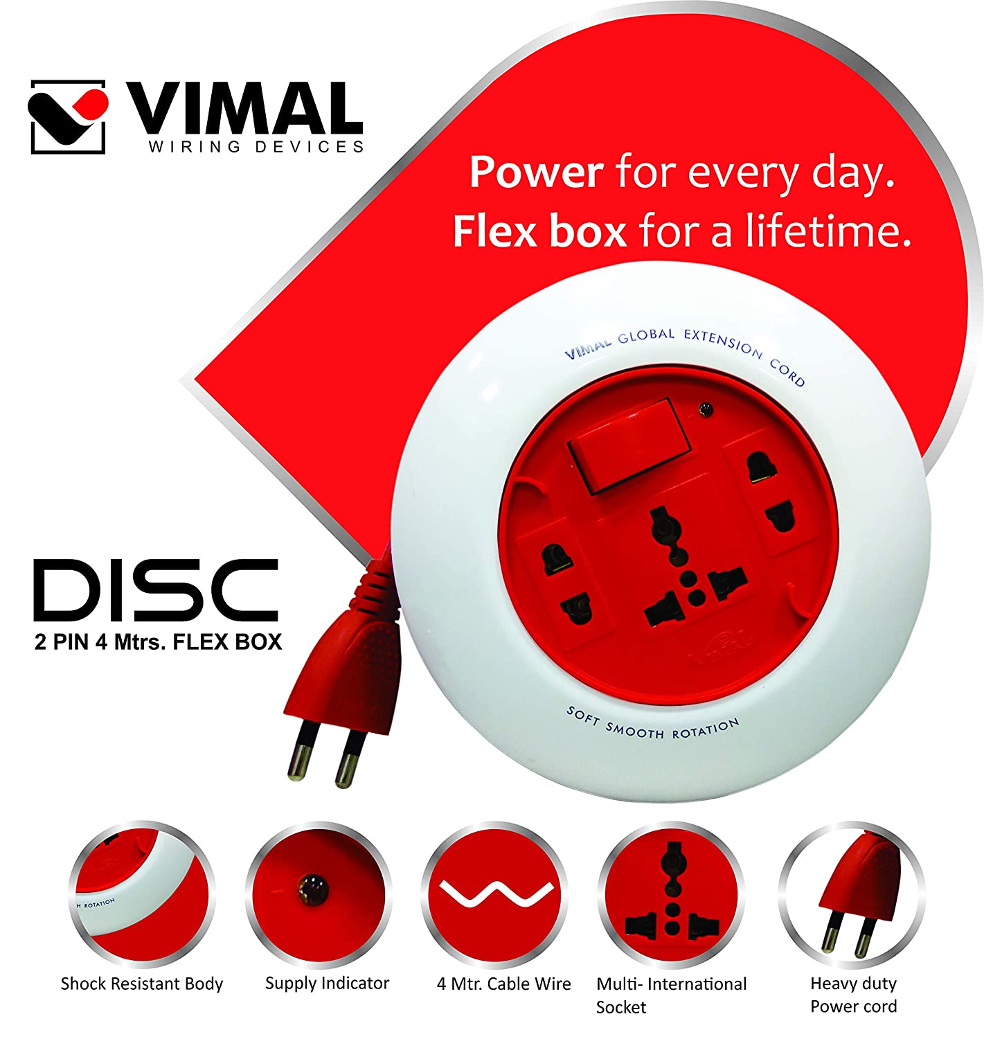 

Disc 2 pinx 4 Mts extension cord Flex Box