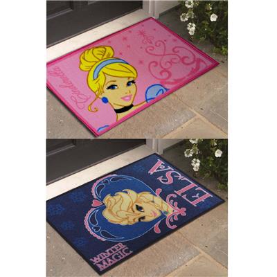 

Disney- Athom Trendz- Cinderella and Frozen- Small Doormat- 40X60 Set of 2 Door Mats