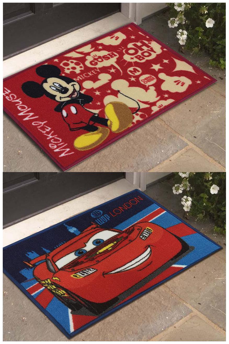 

Disney- Athom Trendz- Mickey and Cars - Small Doormat- 40X60 Set of 2 Door Mats