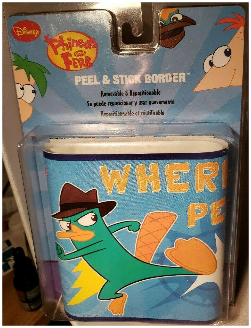 

Disney Phineas Ferb peel stick border agent removeable 15 roll new Wallpaper