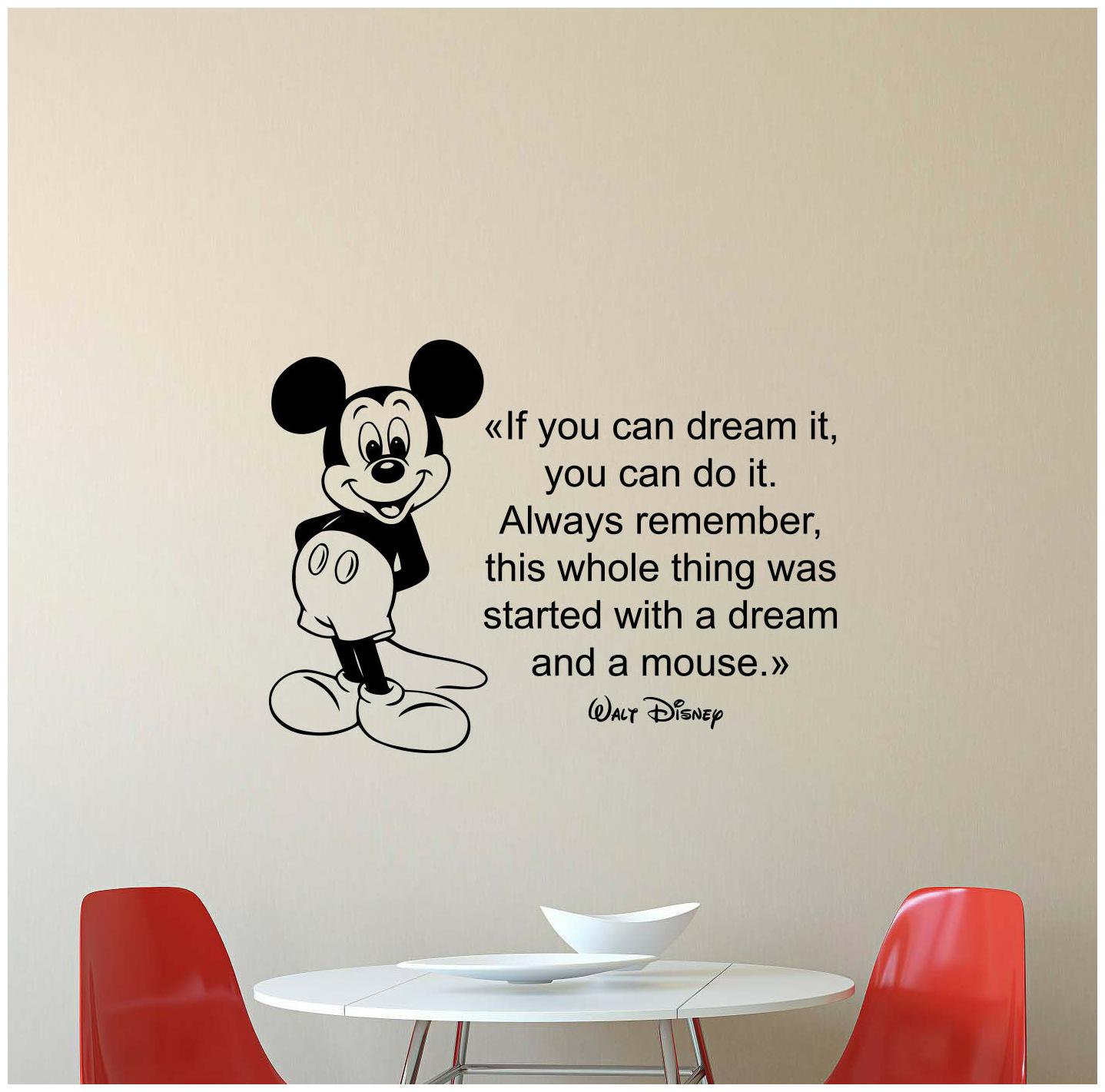 

Disney Quote Wall Decal If You Can Dream It Vinyl Sticker Mickey Mouse Decor 766