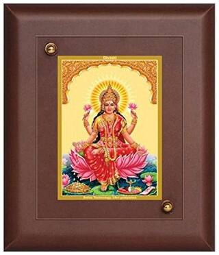 Diviniti 24ct. Gold Plated Laxmi Photo Frame (MDF S2) (14x16.5 CM)
