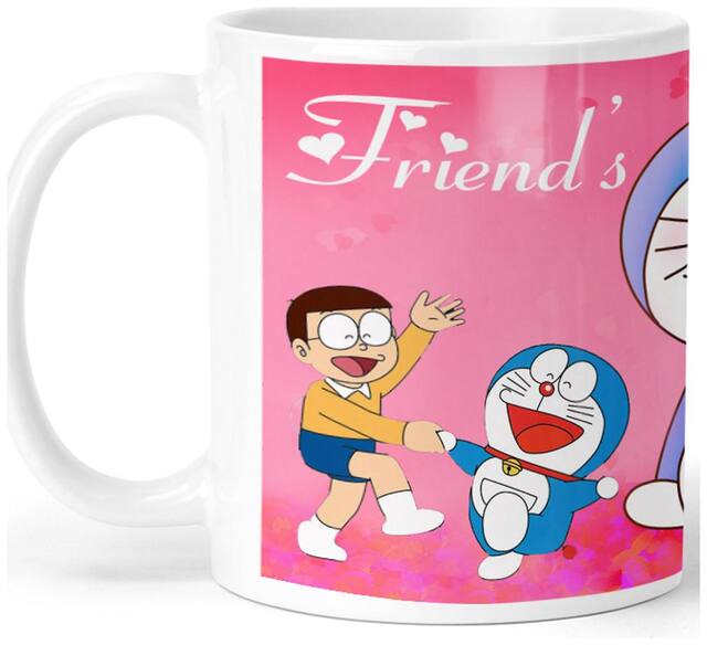 Doaremon Friends Forever Cartoon Coffee Mug for Friends/Birthday Gifts for Kids/Return Gifts by Ashvah-Mug-2074