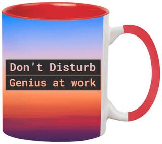 Don't Disturb Genius At Work Ceramic Coffee Mug by Ashvah-MUG1184