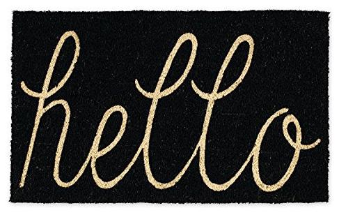 

Doormat Outdoor Coir Decor Doorway High Quality Durable Hello 18x30 Black New