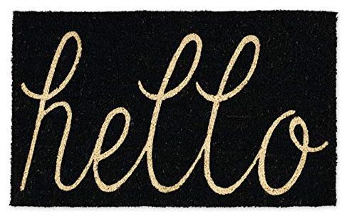 

Doormat Outdoor Coir Decor Doorway High Quality Durable Hello 18x30 Black New
