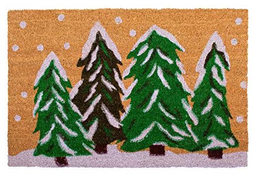 

Doormat Vinyl Durable Coir Winter Wonderland Design 17x29 Inches Multicolored