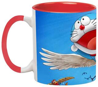 Doraemon Coffee Mug - Birthday Gift for Kids by Ashvah-Mug-1907-Red
