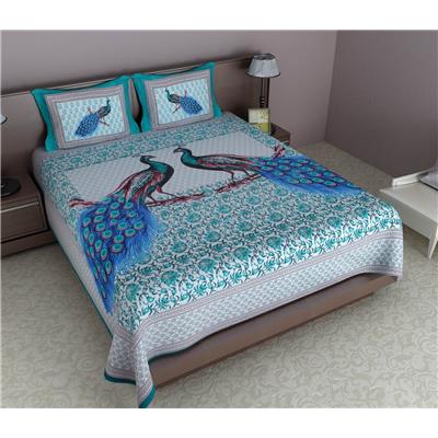 

Reliable Trends Cotton Abstract Double Size Bedsheet 104 TC ( 1 Bedsheet With 2 Pillow Covers Multi )