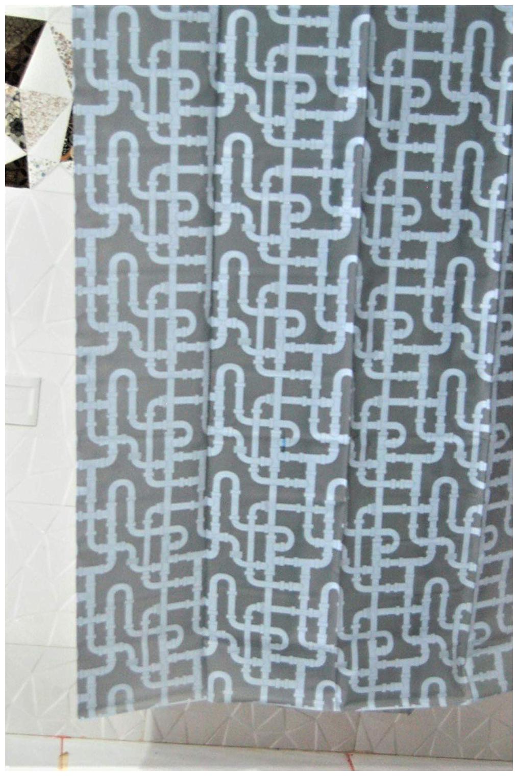

DRAPERI - SHOWER CURTAIN PACK OF 1 ( 6 ft ) PIPEFALL PATTERN