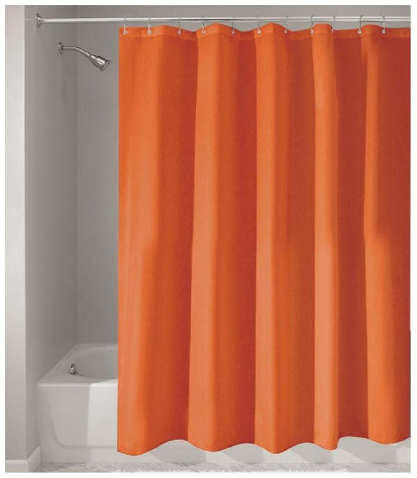 

DRAPERI - SHOWER CURTAIN PACK OF 1 ( 6 ft ) ORANGE COLOR