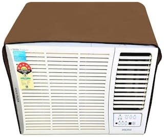 Dream Care Beige Colored Waterproof and Dustproof Window AC Cover for Voltas 1 Ton 3 star AC 123 Lyi