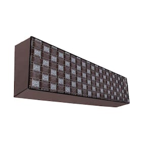 Dream Care Classic Grey Printed AC Cover for Voltas 123 Lye 1 Ton 3 Star Split IN Unit