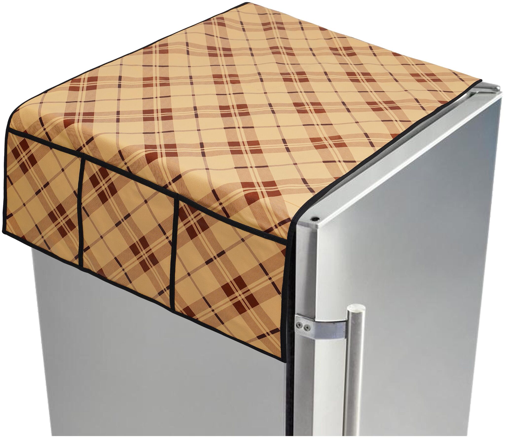 

Dream Care Fridge Top Cover With 6 Pockets- Brown