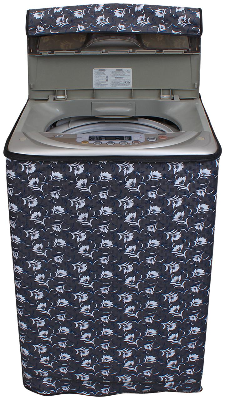 

Dream Care Floral Grey Coloured Waterproof Dustproof Washing Machine Cover For Whirlpool Bloomwash World Series (11 kg) Fully Automatic Top Load Washing Machine