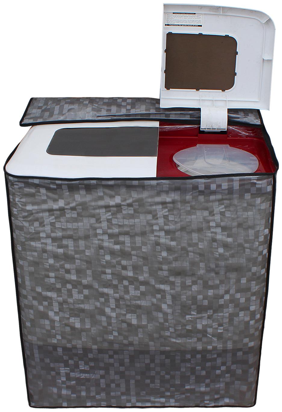 

Dream Care Grey Waterproof Dustproof washing Machine Cover For Semi Automatic Top Load 6 5 kg to 7 5 kg - All Brand Washing Machine