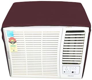 Dream Care Maroon Colored Waterproof and Dustproof Window AC Cover for Onida TRENDY PLUS-W123TRD 1 ton 3 star ac