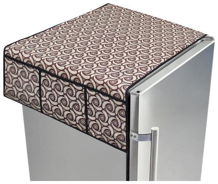 

Dream Care PVC Printed fridge Refrigerator top cover with 6 pocket