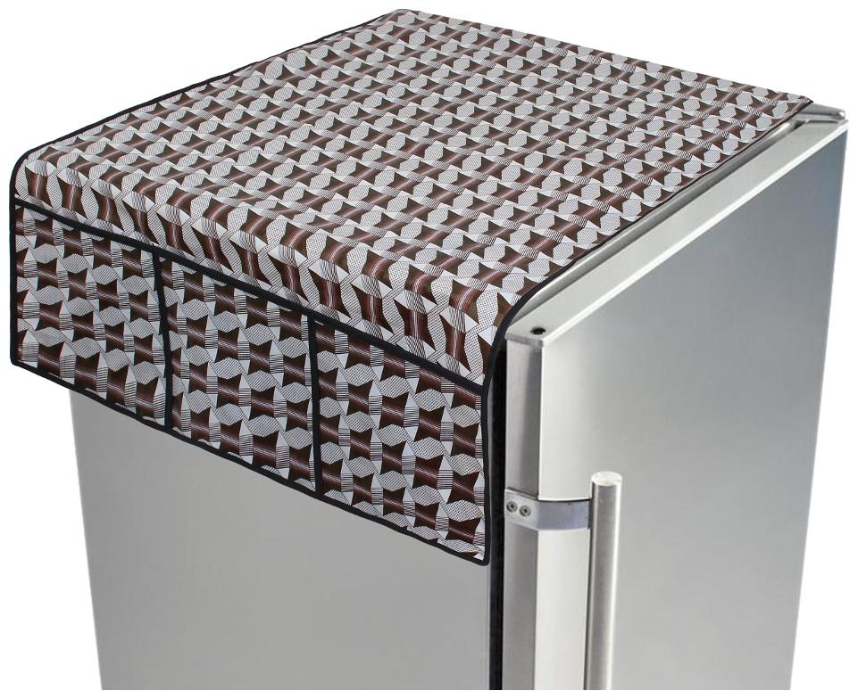

Dream Care PVC Printed fridge Refrigerator top cover with 6 pocket