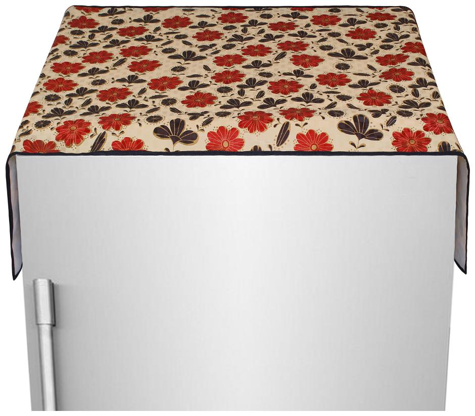 

Dream Care PVC Printed fridge Refrigerator top cover with 6 pocket