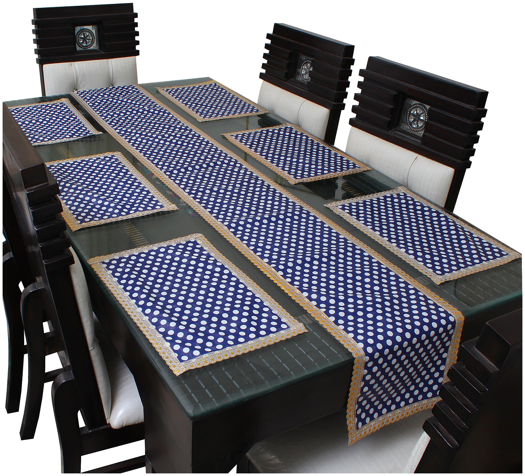 

Dream Care Waterproof Table Runner With Mats (6 pcs Placemats 1 Table Runner)