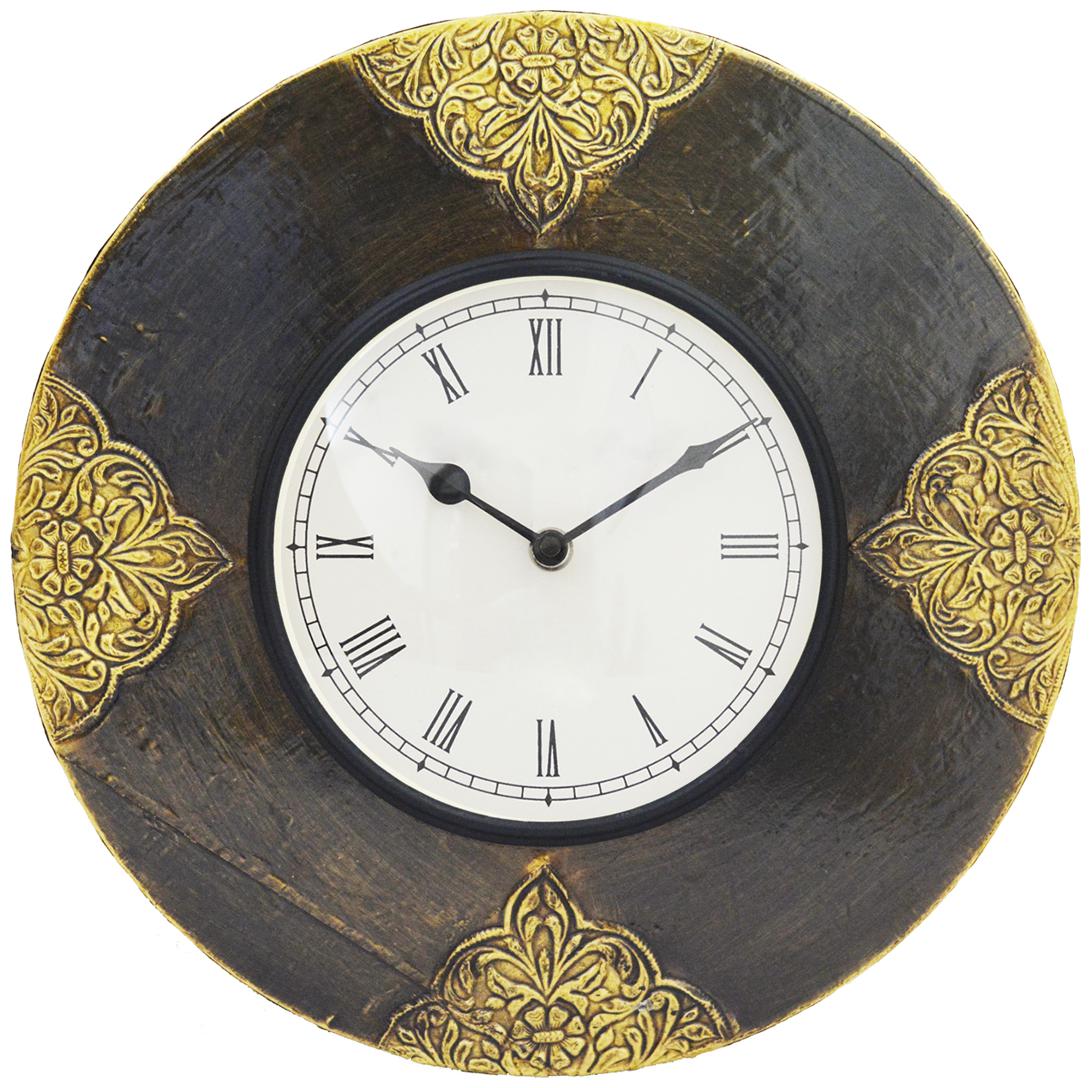

Dream Era Metal Wood Analog Wall clock ( Set of 1 )