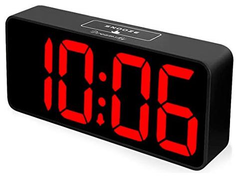 

DreamSky 8 9 Inches Large Digital Alarm Clock with USB Charging Port Fully Desk