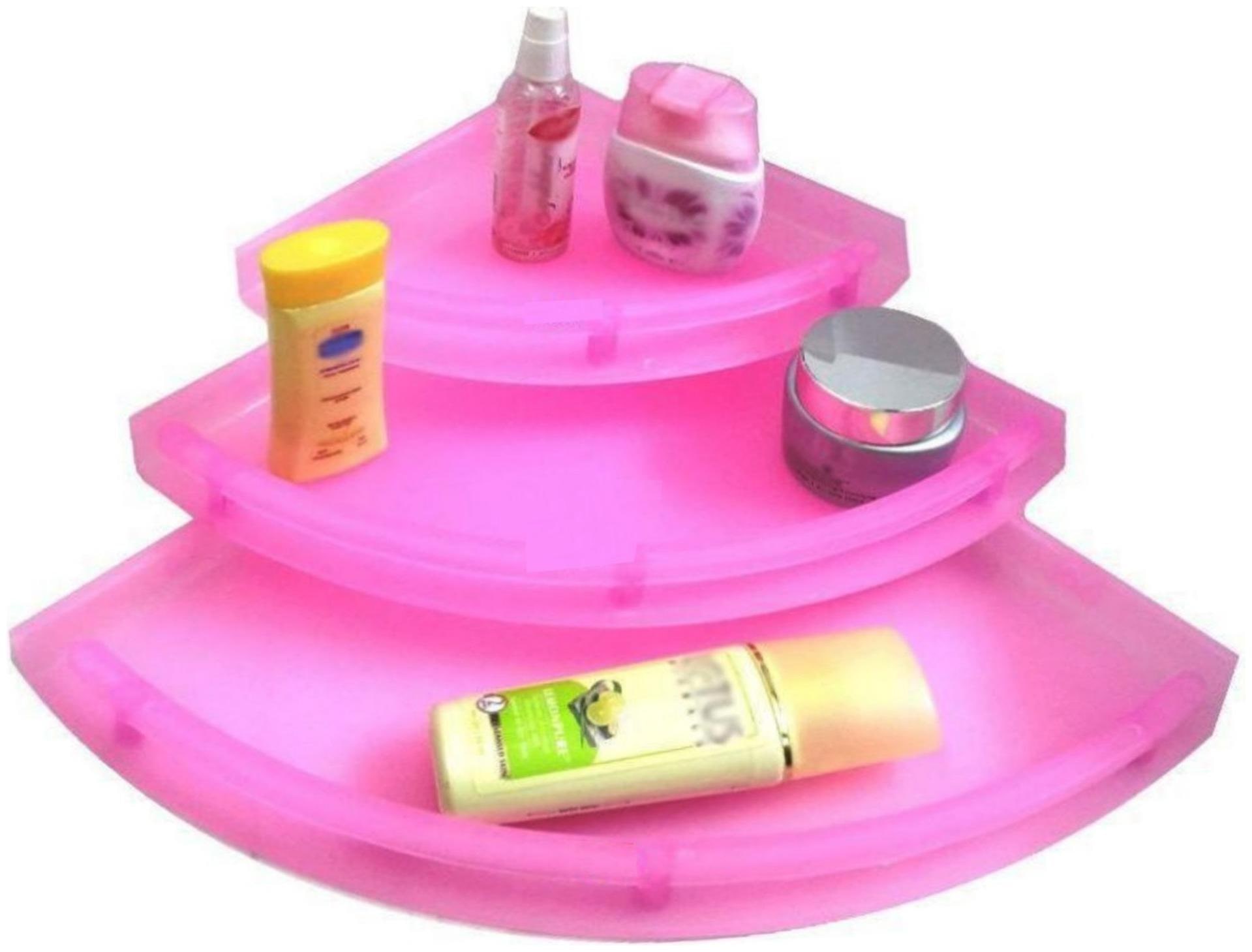 

Drizzle Corner Shelves Pink Unbreakable - Set Of 1 (3 Pieces)