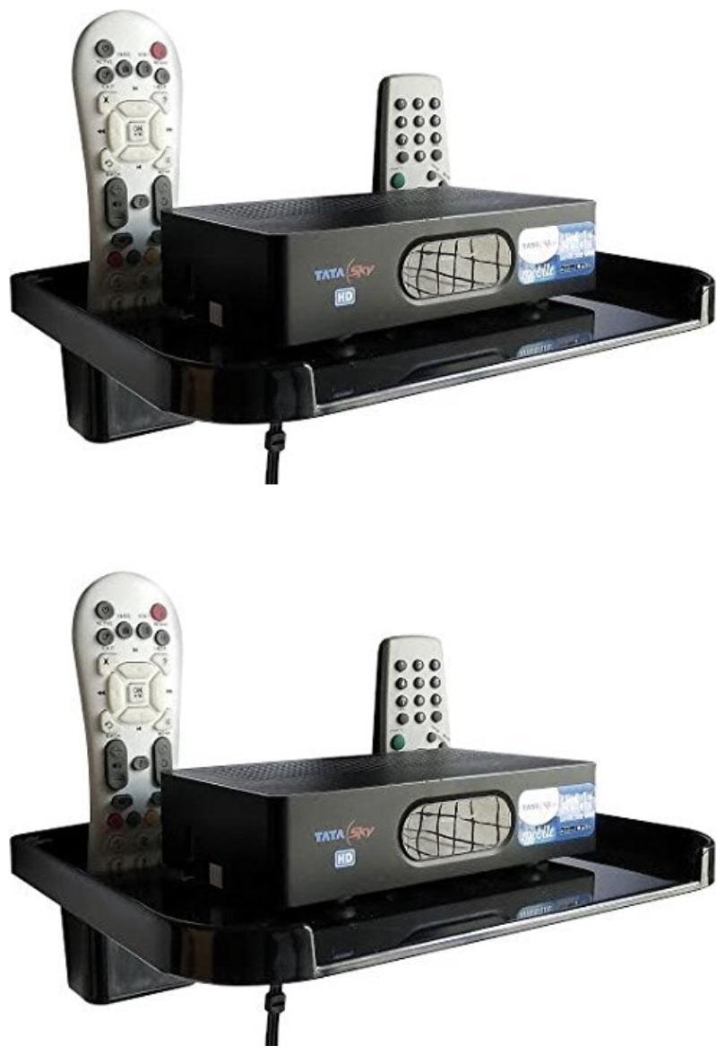 

Drizzle Set Top Box Shelve Black Set Top Box Shelves Black - Combo Of 2 Pieces