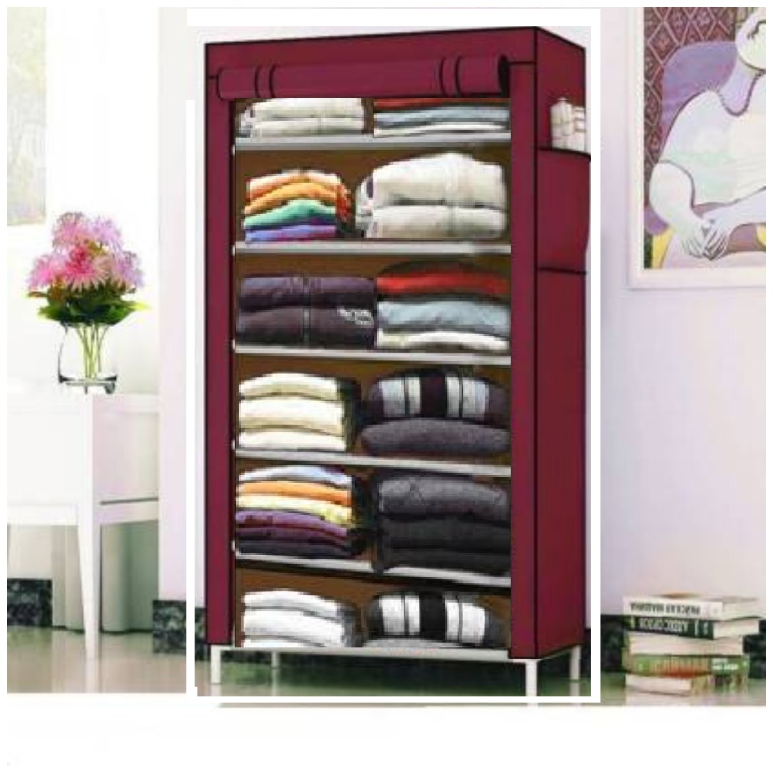 

Du Store Foldable 6 Layer Collapsible Wardrobe