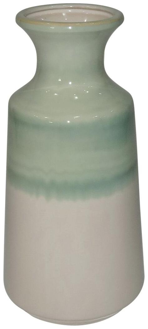 

Dual Tone Ceramic Vase with Round Opening Medium Green and Green