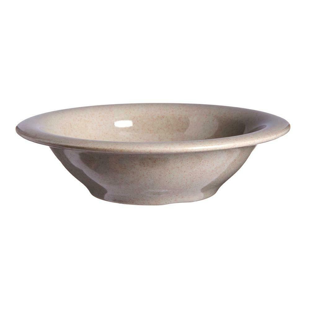 

Durus 12 Oz Sand Melamine Rimmed Bowl Handmade Ceramic Portuguese Artisans