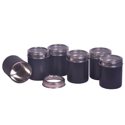 

Dynamic Store Set Of 6 Black Color Kitchen Storage Canisters