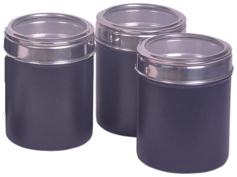 

Dynamic Store Set Of 3 Black Color Kitchen Storage Canisters