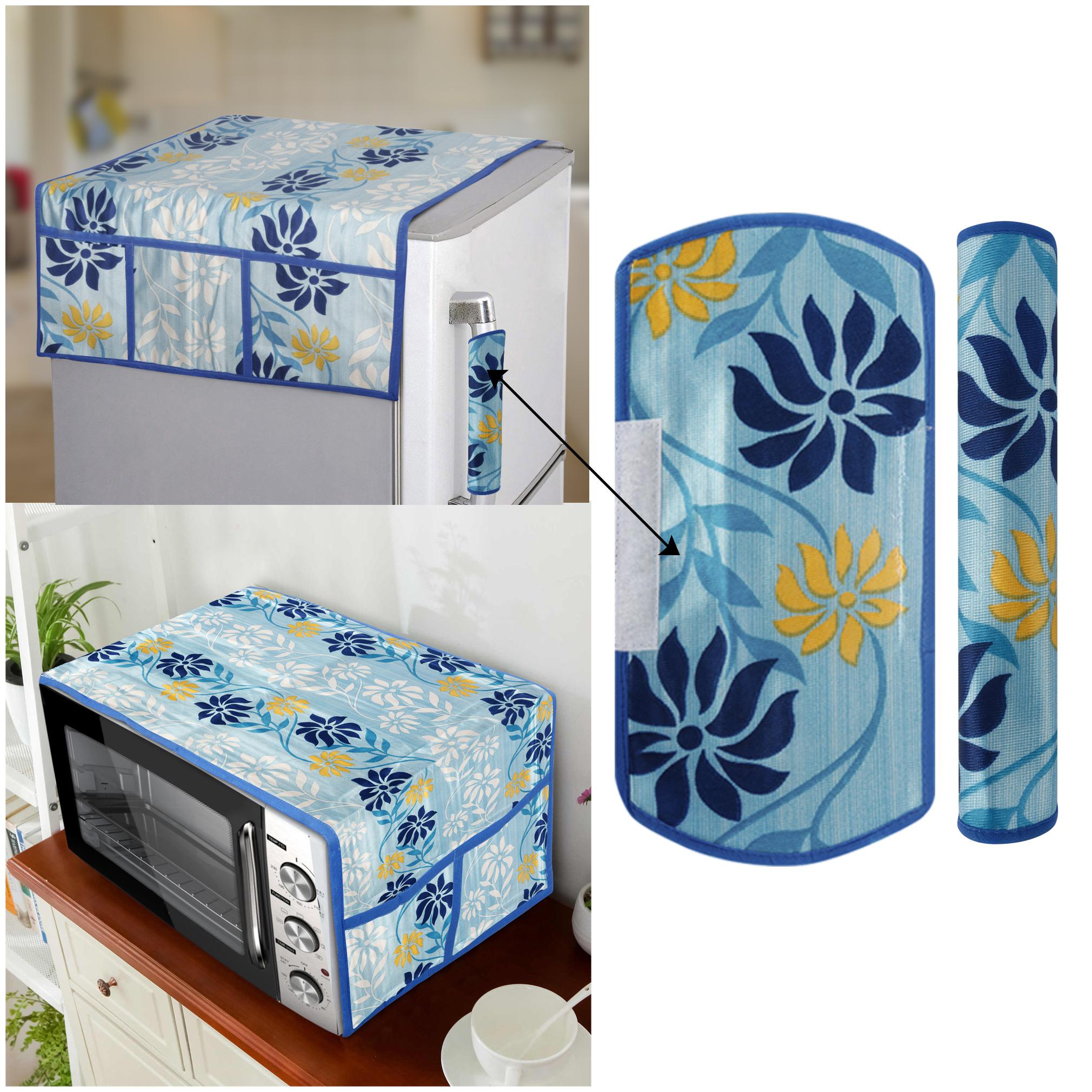 

E-Retailer 1Pc Fridge Top Cover 2pcs Fridge Handle Cover And 1pc Oven Top Cover (4 pcs Set)