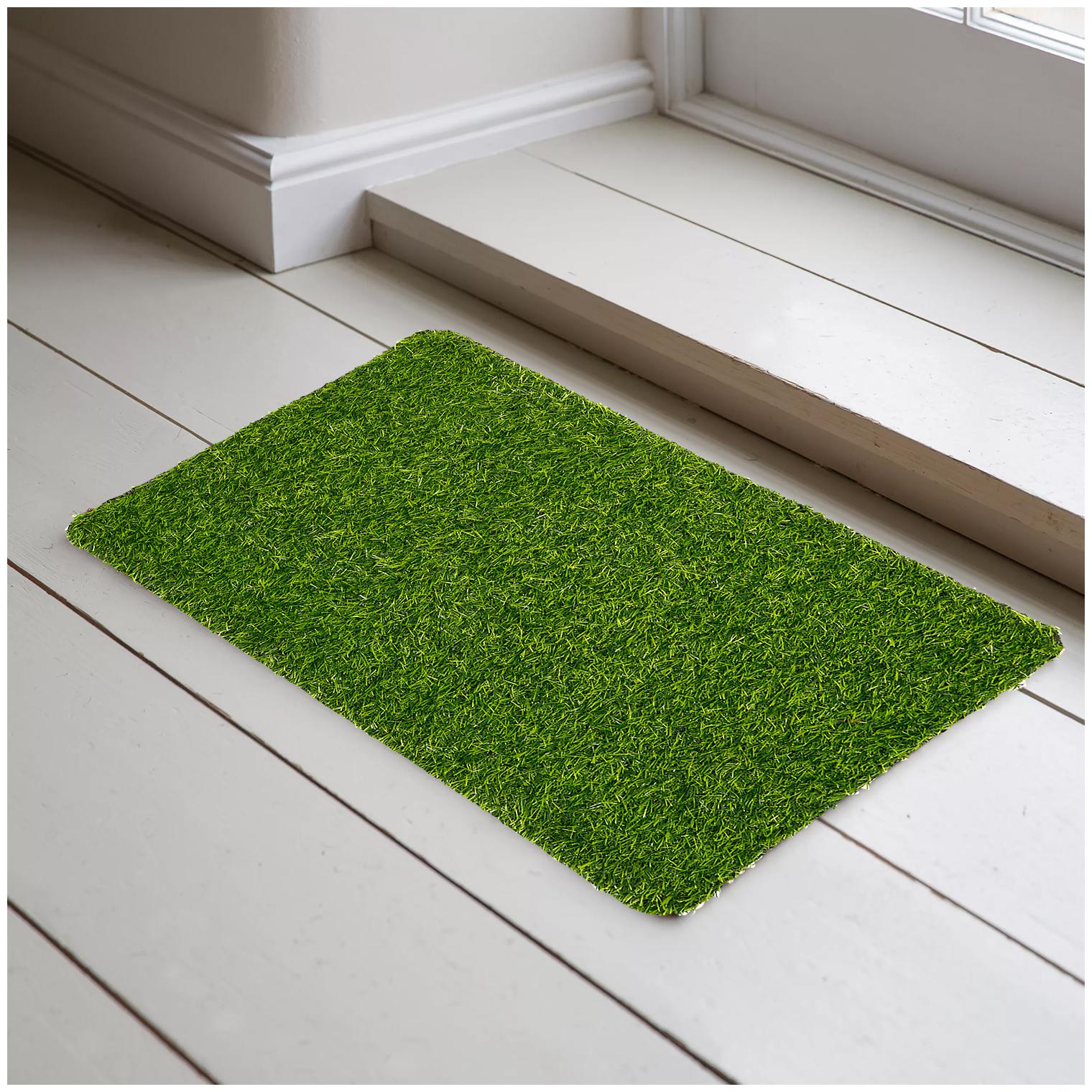 

E-Retailer Artificial Green Grass Mat Multi Purpose Door Mat(Color Green Size LXW 24x16 inch)