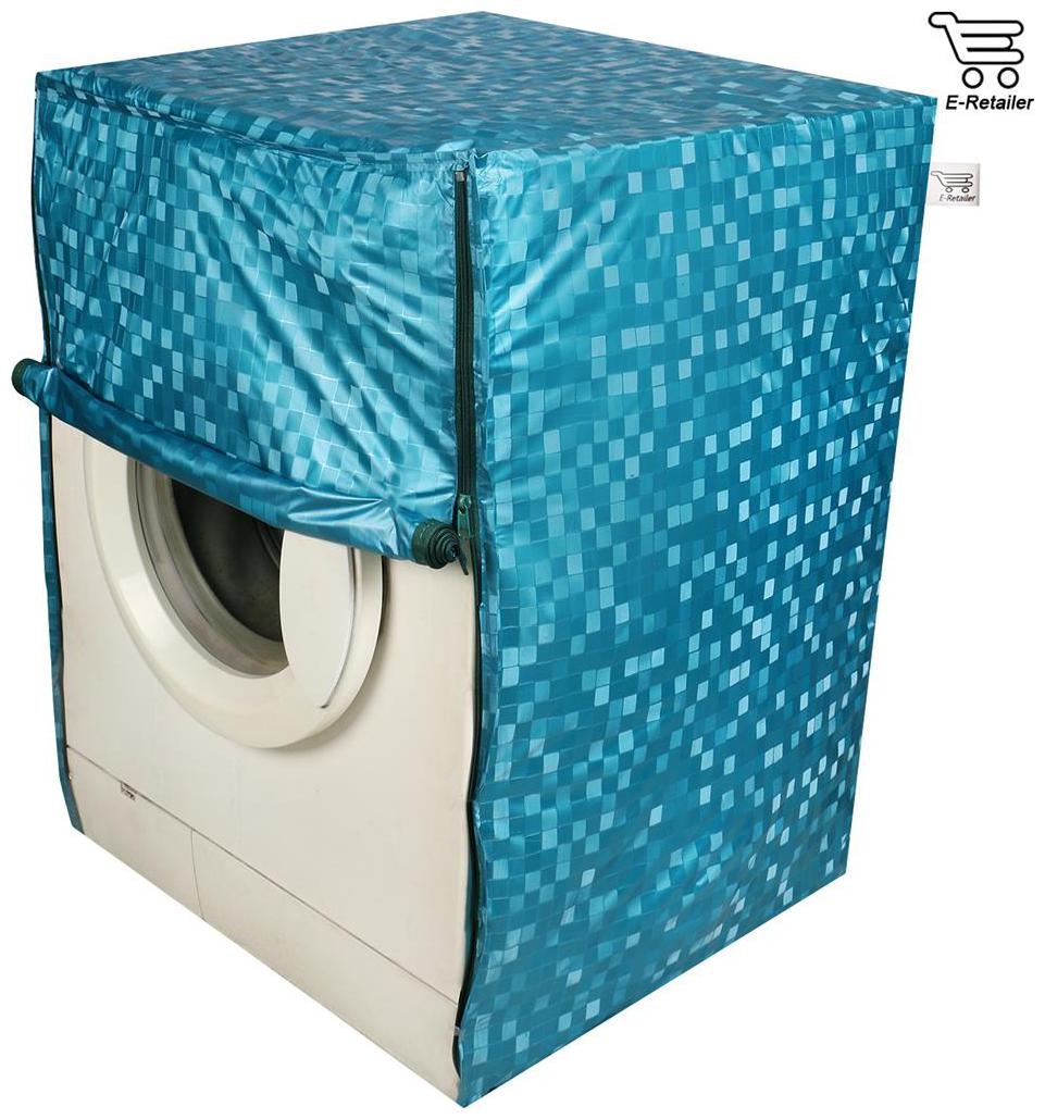 

E-Retailer Classic Light Green Colour With Square Design Front Loading Washing Machine Cover ( Suitable for 5 kg To 8 kg Capacity)