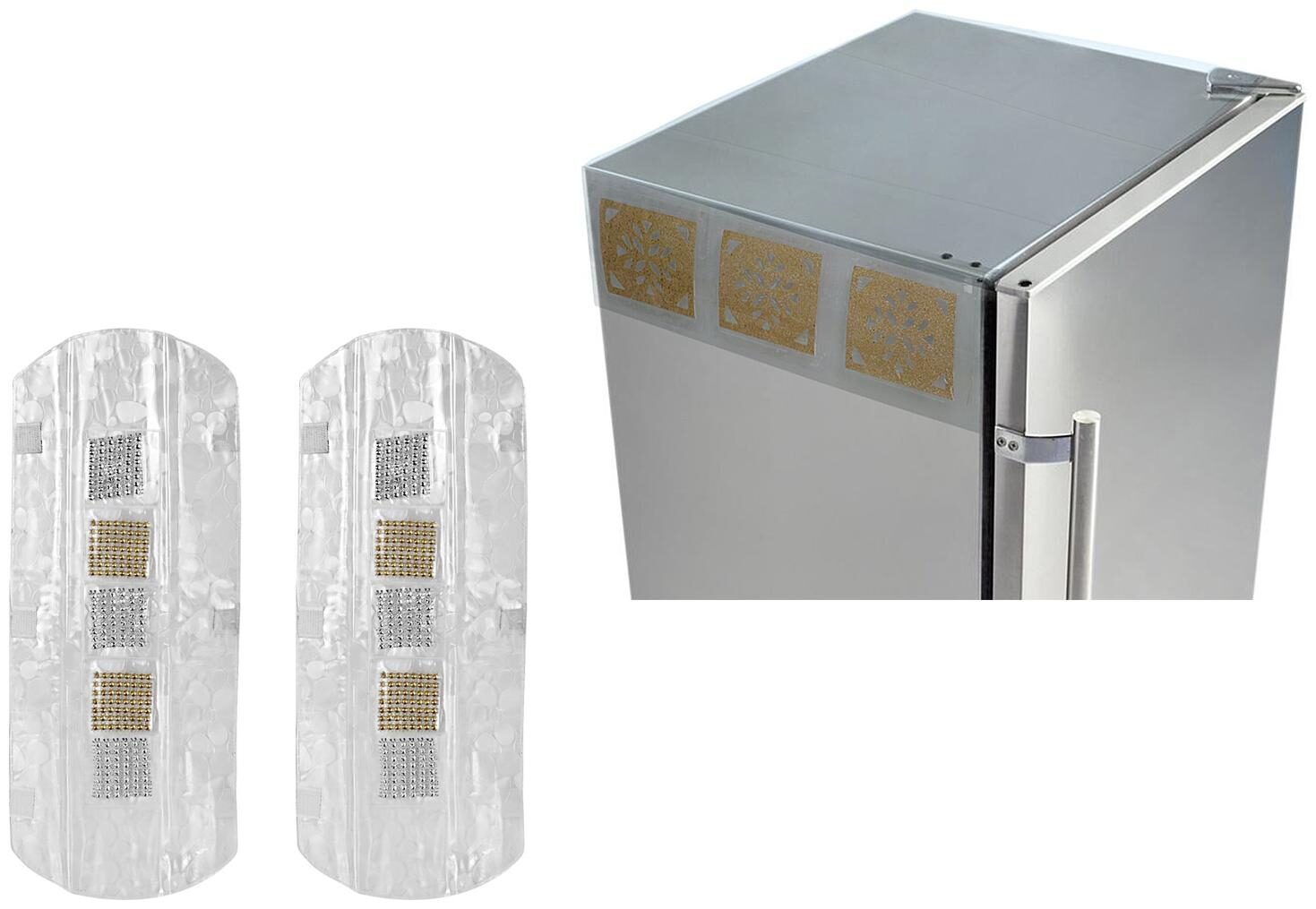 

E-Retailer Combo of Fridge Top Cover with 6 Utility Pockets and (2Pc) Fridge Handle Cover for Double Door