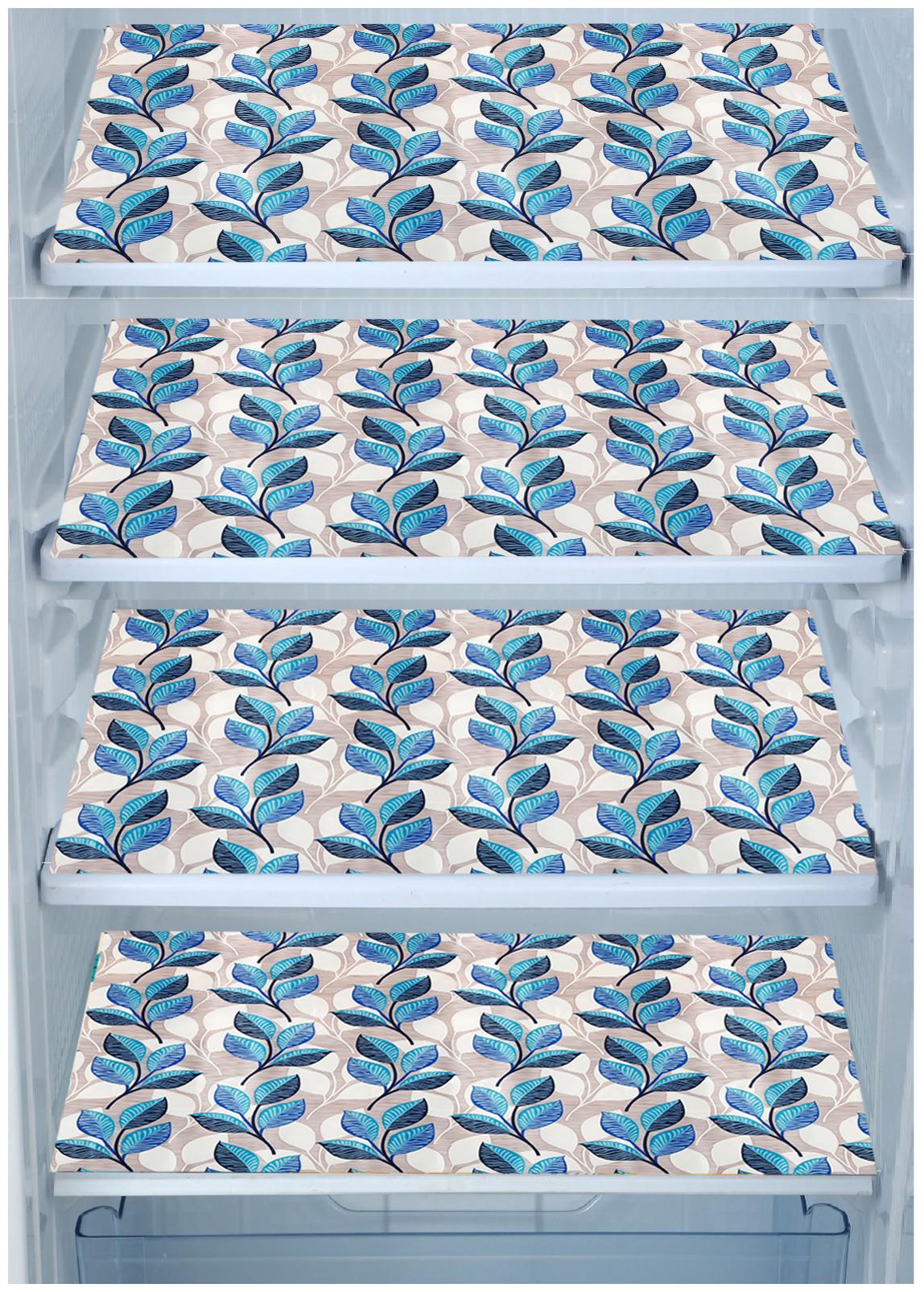 

E-Retailer Combo of Waterproof PVC Refrigerator Drawer Mats Fridge Mats Multi Purpose Mats (Blue Size 44x29 cm Set of 4 Pcs)
