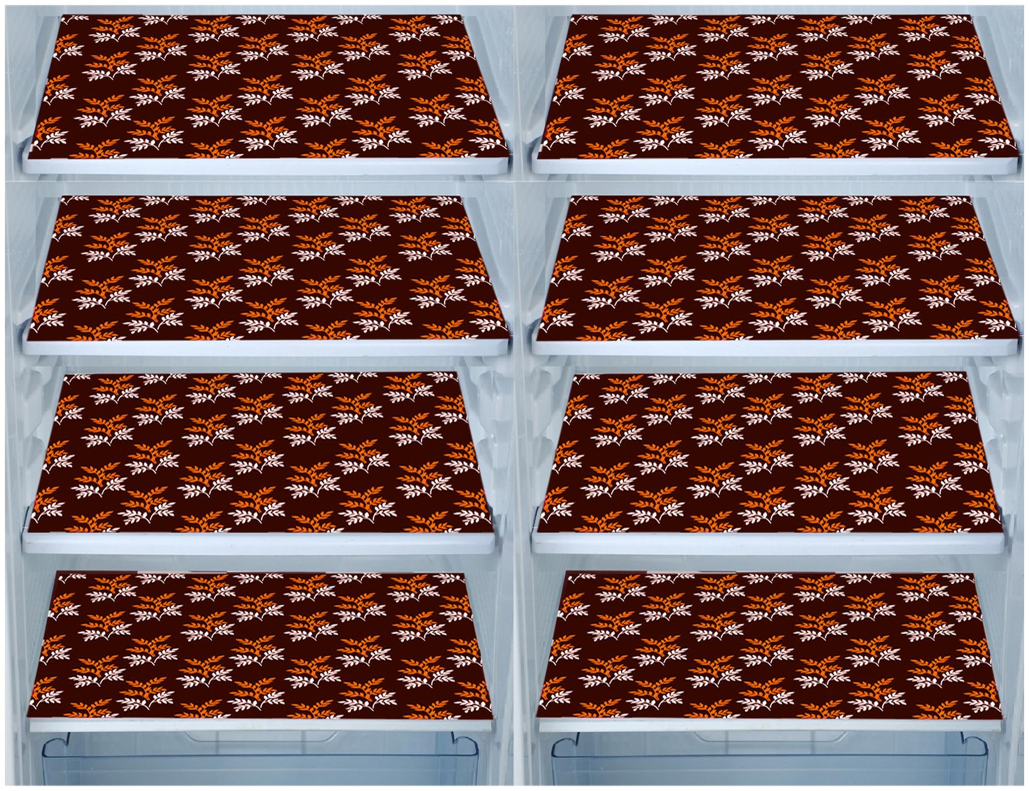 

E-Retailer Combo of Waterproof PVC Refrigerator Drawer Mats Fridge Mats Multi Purpose Mats (Brown Size 44x29 cm Set of 8 Pcs)