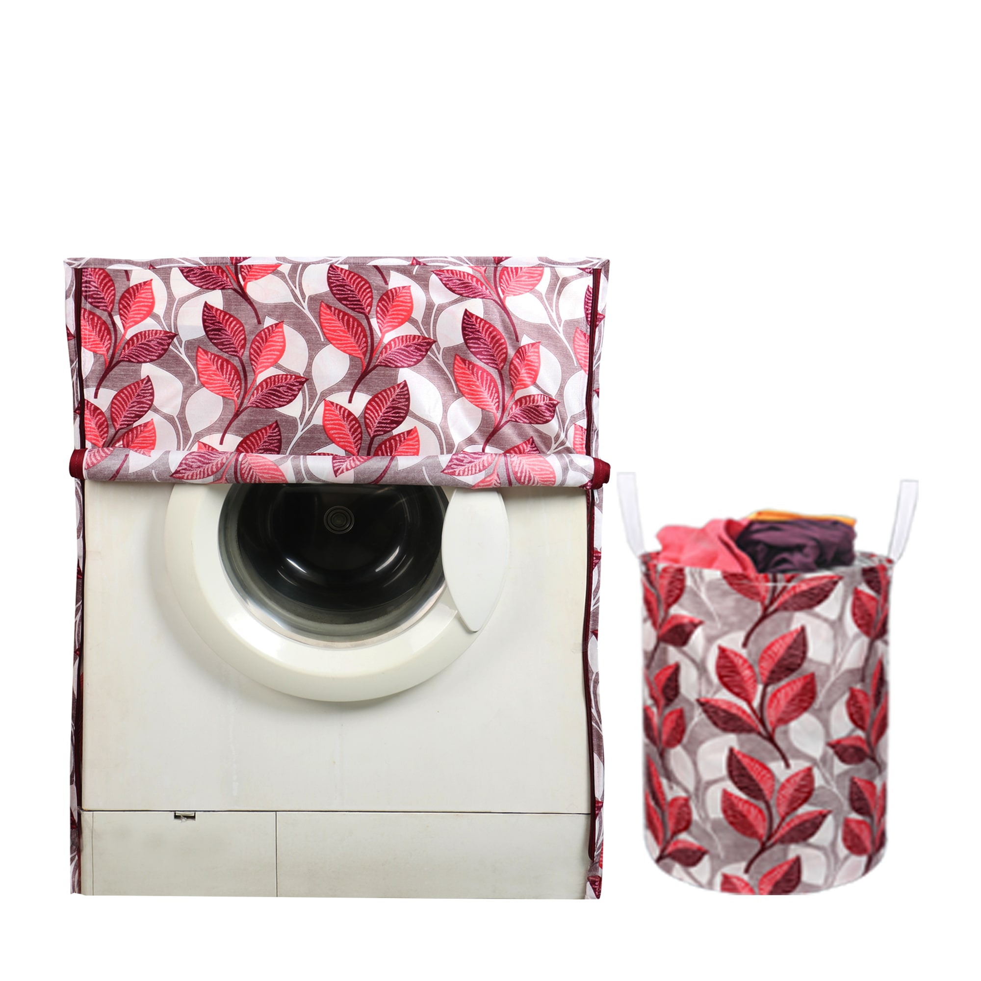 

E-Retailer Combo of Polyester Top Load Washing Machine Cover And 1 Laundry Bag (Red Set of 2)