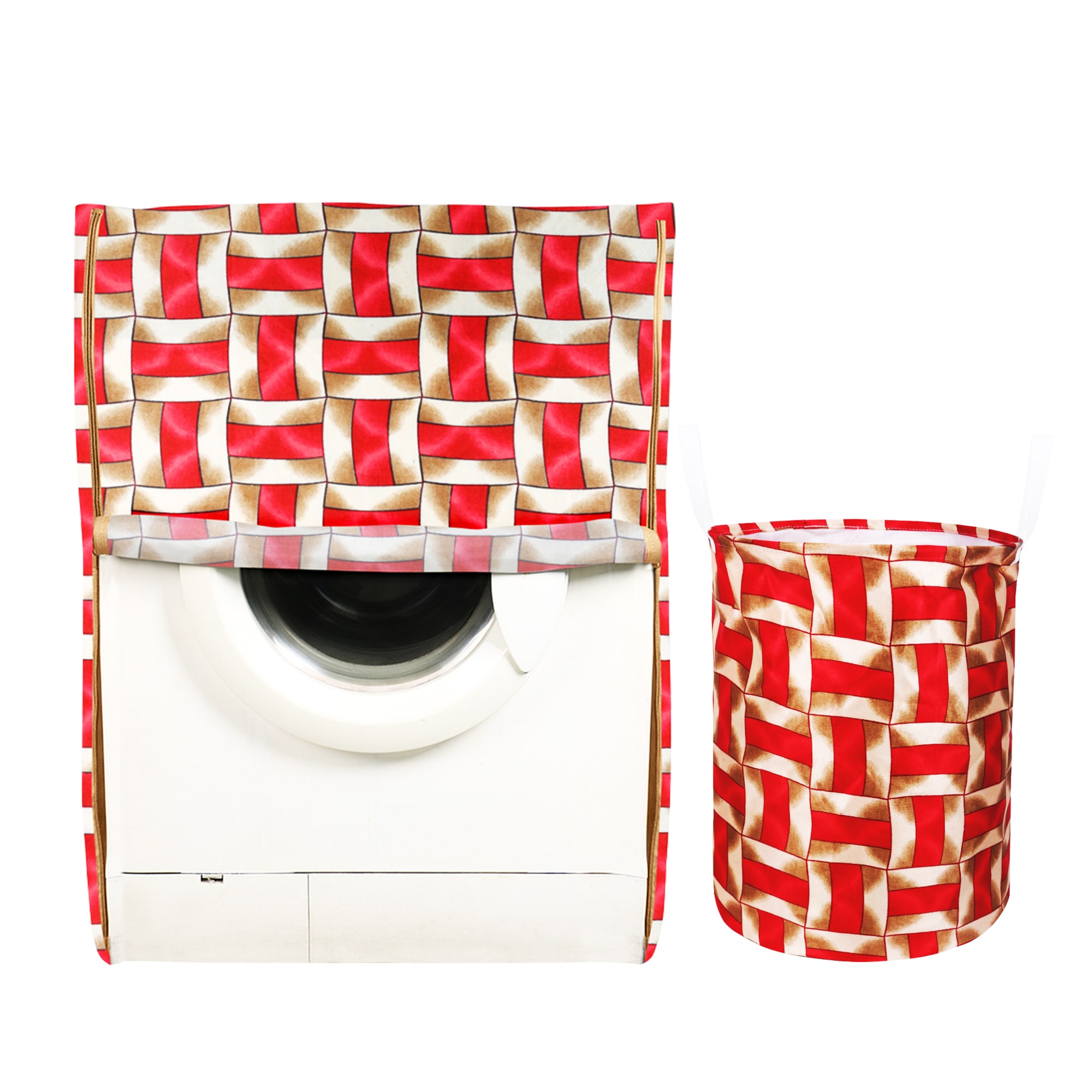 

E-Retailer Combo of Polyester Top Load Washing Machine Cover And 1 Laundry Bag (Red Set of 2)