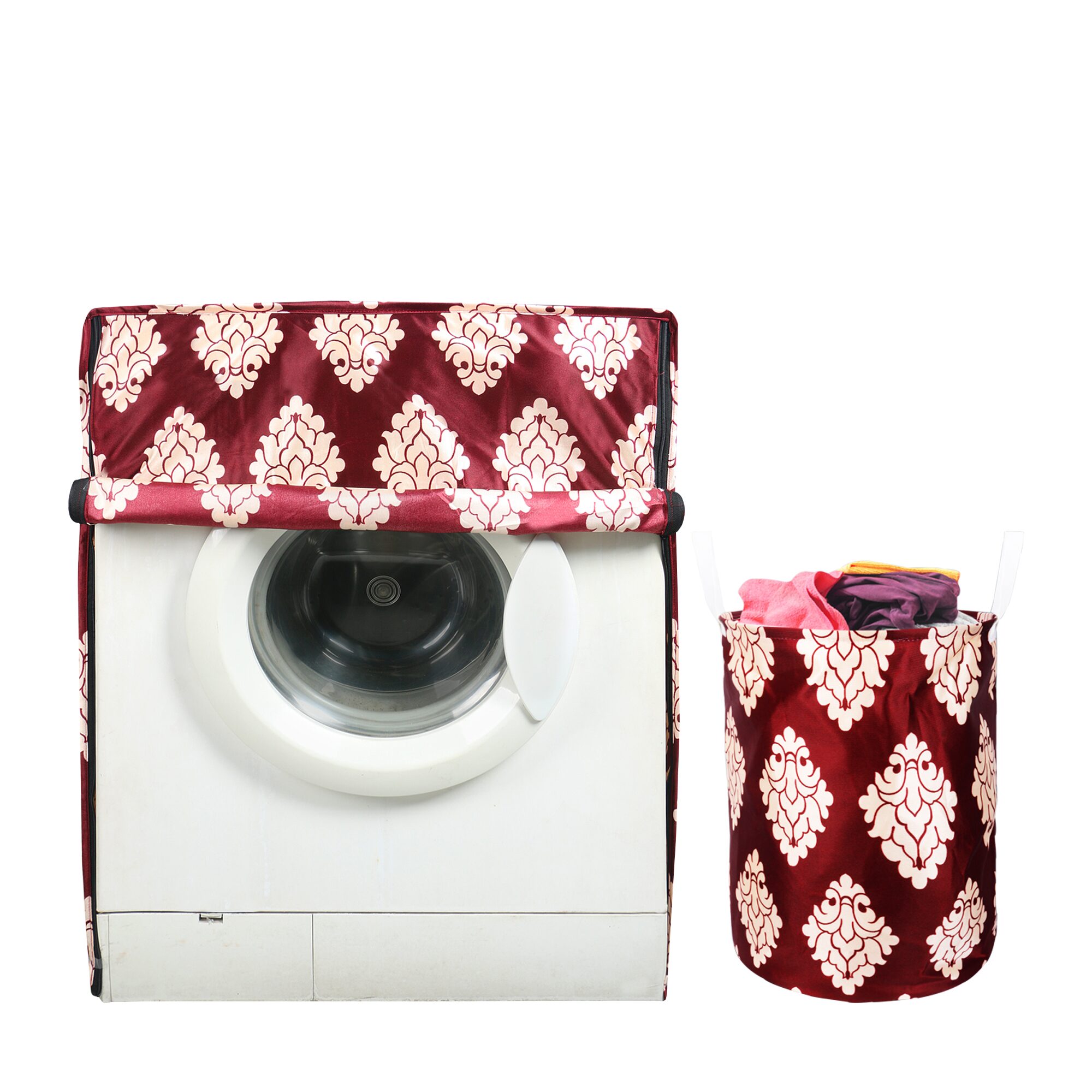 

E-Retailer Combo of Polyester Top Load Washing Machine Cover And 1 Laundry Bag (Maroon Set of 2)