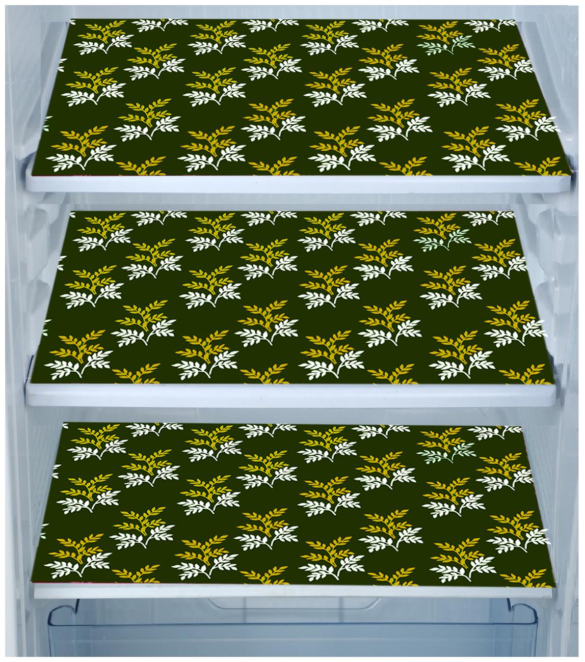 

E-Retailer Combo of Waterproof PVC Refrigerator Drawer Mats Fridge Mats Multi Purpose Mats (Green Size 44x29 cm Set of 3 Pcs)