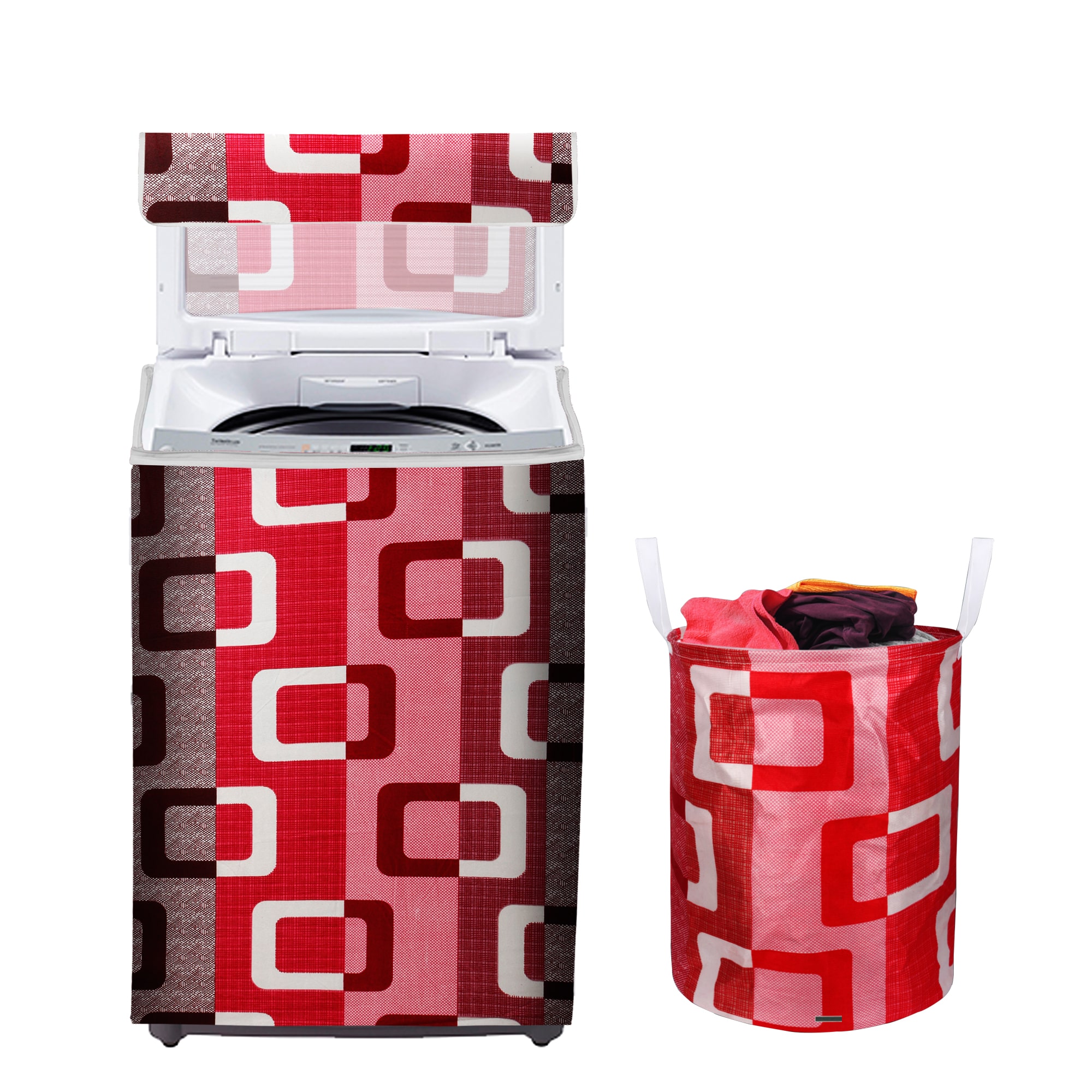 

E-Retailer Combo of Polyester Top Load Washing Machine Cover And 1 Laundry Bag (Purple Set of 2)