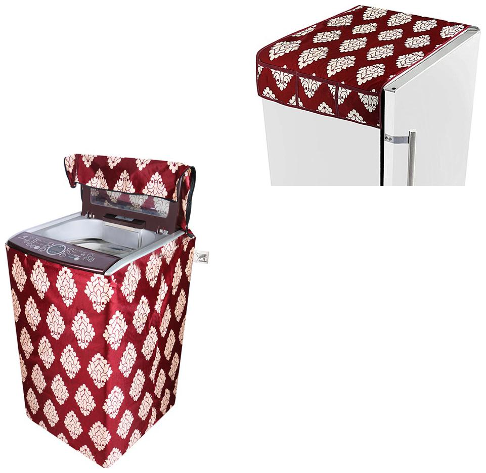 

E-Retailer Combo of Fridge Top Cover with 6 Utility Pockets and Fridge Mat Set of 6 pcs