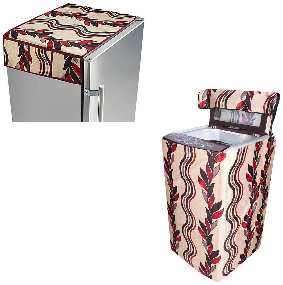 

E-Retailer Combo of Fridge Top Cover with 6 Utility Pockets and Top Load Washing Machine Cover